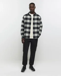 River Island regular fit check long sleeve shirt< Shirts