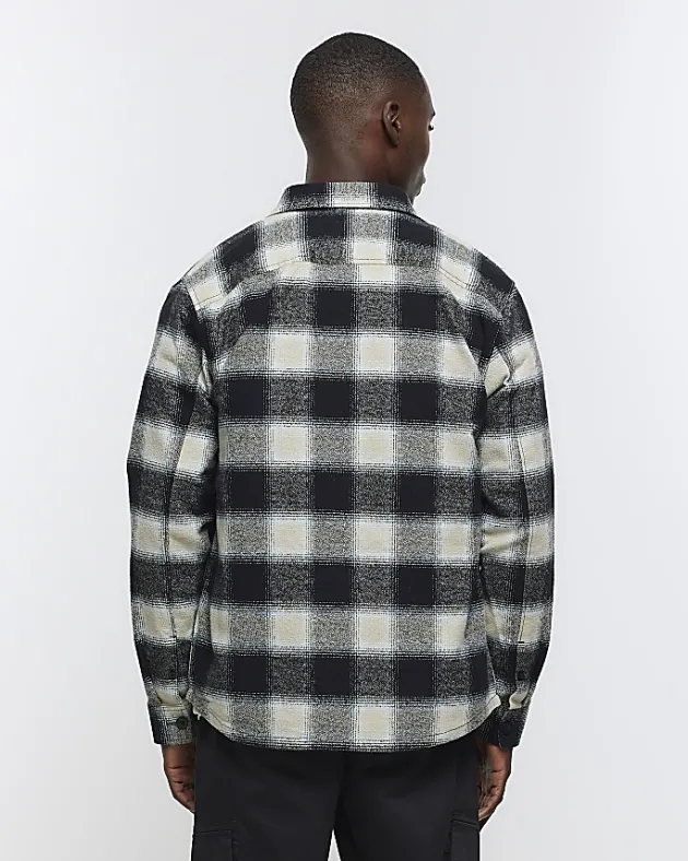 River Island regular fit check long sleeve shirt< Shirts
