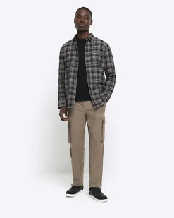 River Island regular fit check shirt< Shirts