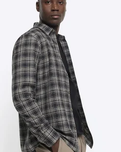 River Island regular fit check shirt< Shirts