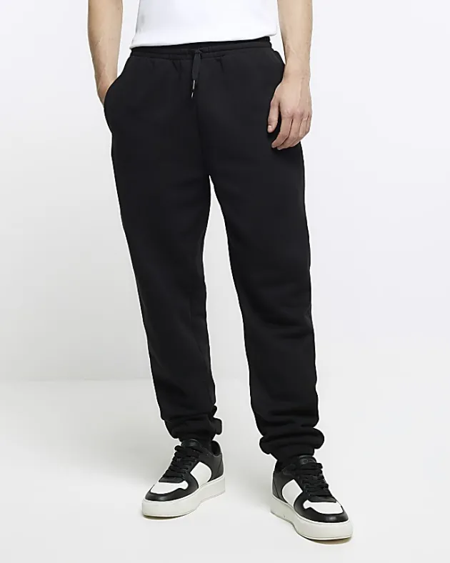 River Island regular fit cuffed joggers< Tracksuits