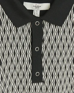 River Island Regular Fit Diamond Jacquard Polo< Polo Shirts