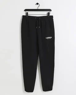 River Island regular fit graphic joggers< Tracksuits