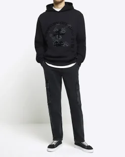 River Island regular fit graphic hoodie< Hoodies & Sweatshirts