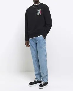 River Island regular fit Japanese tiger sweatshirt< Hoodies & Sweatshirts