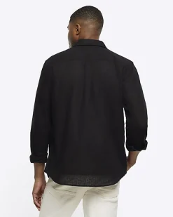 River Island regular fit linen blend shirt< Shirts