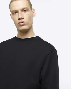 River Island regular fit long sleeve sweatshirt< Hoodies & Sweatshirts