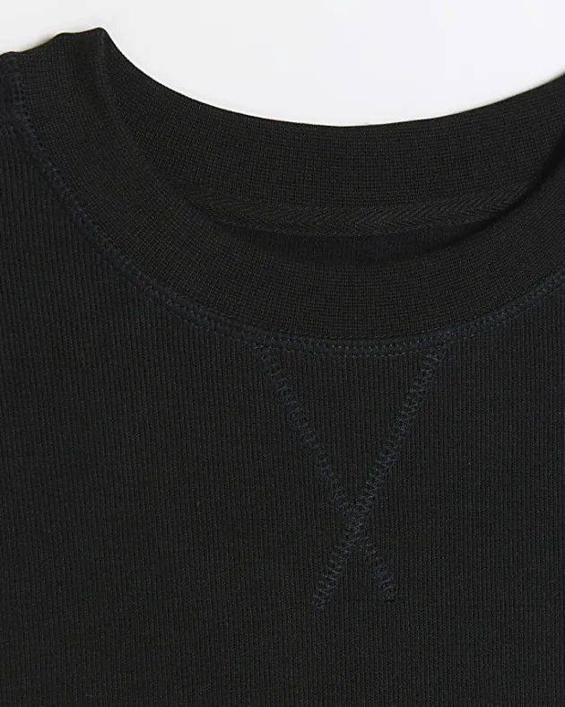 River Island regular fit rib sweatshirt< Hoodies & Sweatshirts