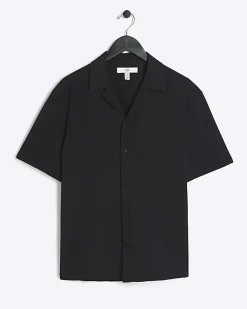 River Island Regular Fit Seersucker Revere Shirt< Shirts