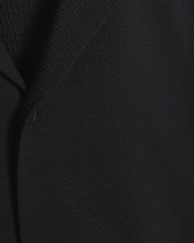 River Island Regular Fit Seersucker Revere Shirt< Shirts