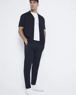 River Island Regular Fit Seersucker Revere Shirt< Shirts