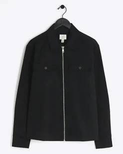 River Island regular fit zip up overshirt< Shirts