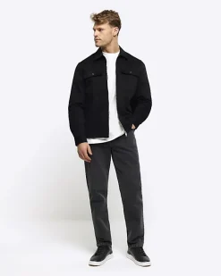 River Island regular fit zip up overshirt< Shirts