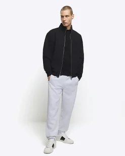 River Island regular fit zip up funnel sweatshirt< Hoodies & Sweatshirts