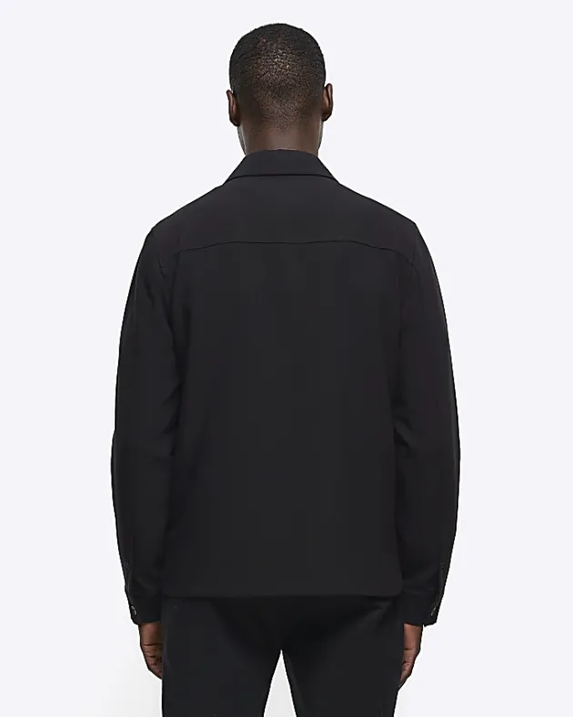 River Island regular fit zip up smart shacket< Shirts