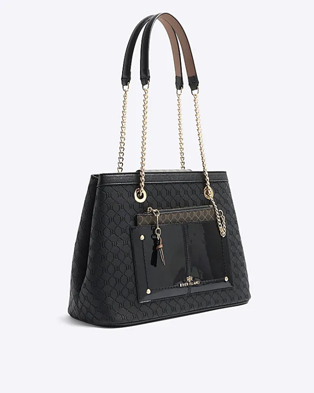 River Island RI monogram pocket tote bag< Bags, Purses & Luggage