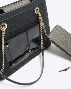 River Island RI monogram pocket tote bag< Bags, Purses & Luggage