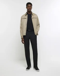 River Island RI Studio slim fit high neck t-shirt< Essentials