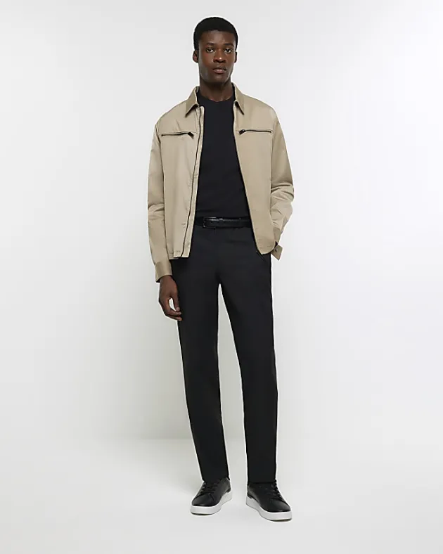 River Island RI Studio slim fit high neck t-shirt< Essentials