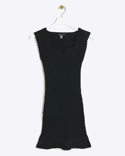 River Island rib peplum hem bodycon mini dress< Dresses