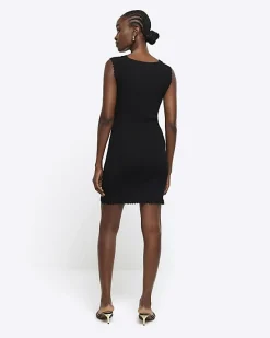 River Island rib peplum hem bodycon mini dress< Dresses