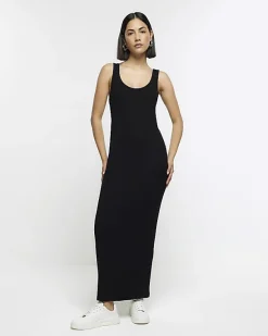 River Island rib sleeveless bodycon maxi dress< Dresses