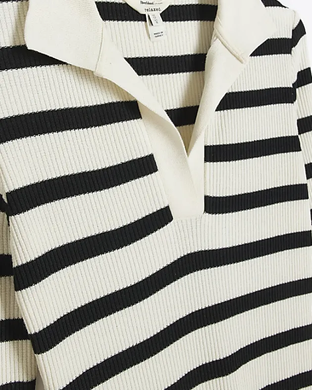 River Island rib stripe collared bodycon maxi dress< Dresses