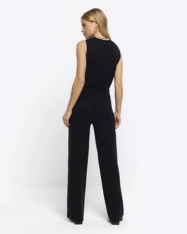 River Island rib wide leg trousers< Trousers