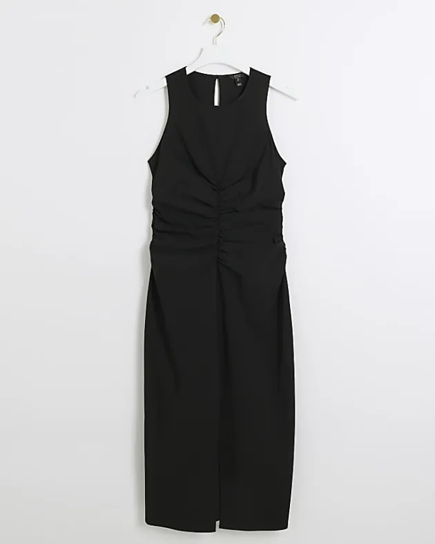 River Island ruched split bodycon midi dress< Dresses