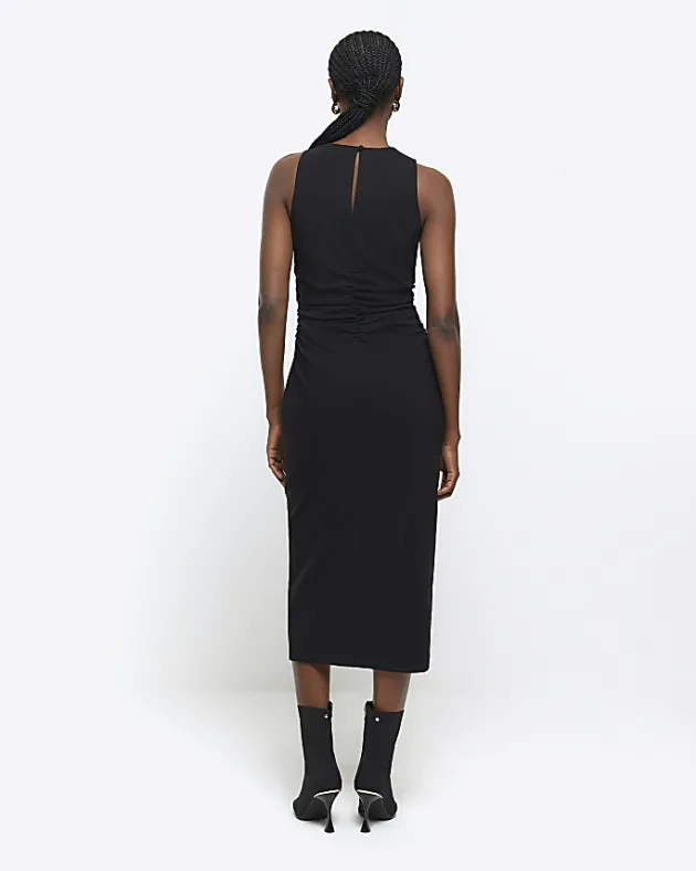 River Island ruched split bodycon midi dress< Dresses