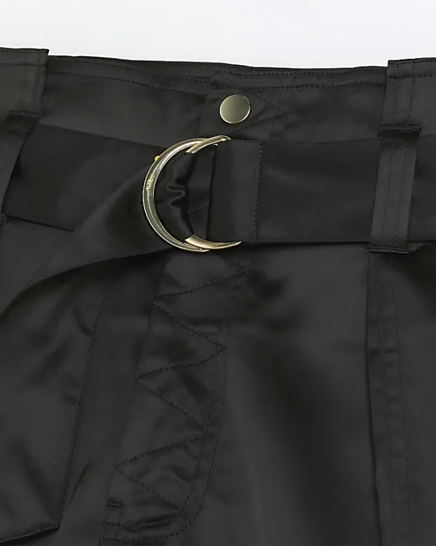 River Island Satin Belted Paperbag Trousers< Trousers