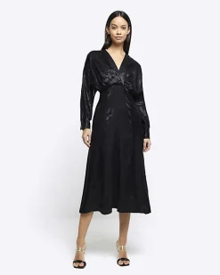 River Island satin floral twist shift midi dress< Dresses