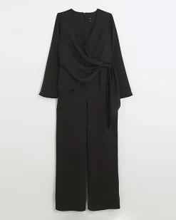 River Island satin knot detail jumpsuit< Jumpsuits & Playsuits