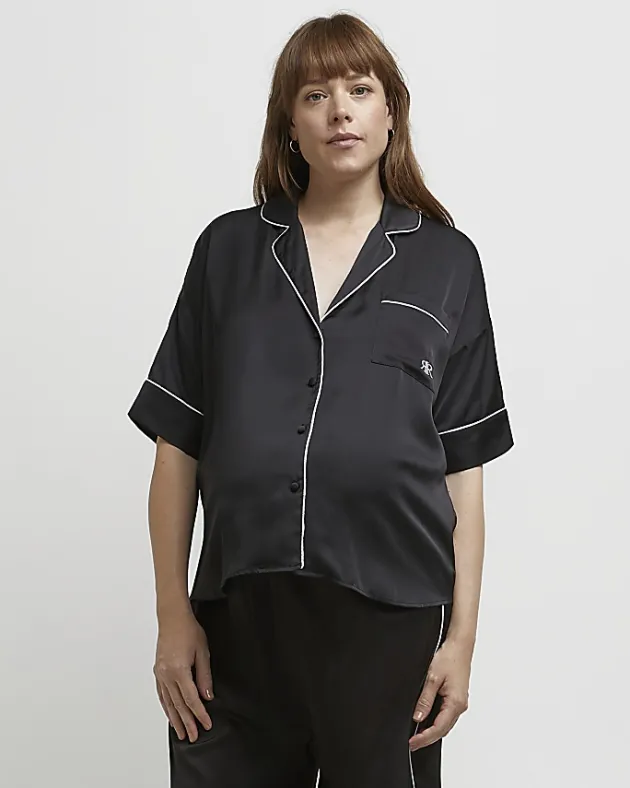 River Island satin maternity pyjama top< Maternity