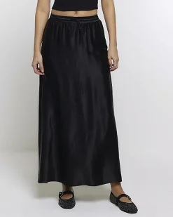 River Island satin tie waist maxi skirt< Skirts