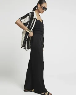 River Island satin wide leg trousers< Trousers