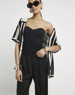 River Island satin wide leg trousers< Trousers