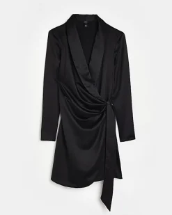 River Island satin wrap mini blazer dress< Dresses