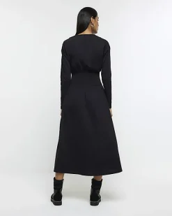River Island shirred waist midi dress< Dresses