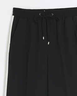 River Island side stripe wide leg joggers< Trousers
