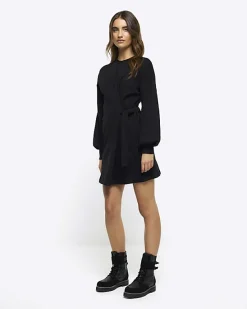 River Island Side Tie Sweat Mini Dress< Loungewear