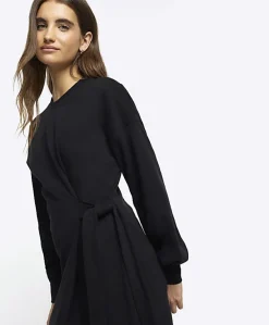 River Island Side Tie Sweat Mini Dress< Loungewear