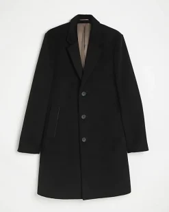 River Island single breasted overcoat< Essentials