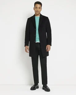 River Island single breasted overcoat< Essentials