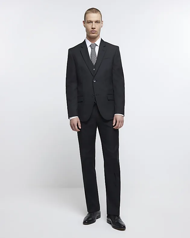 River Island skinny fit twill waistcoat< Big & Tall