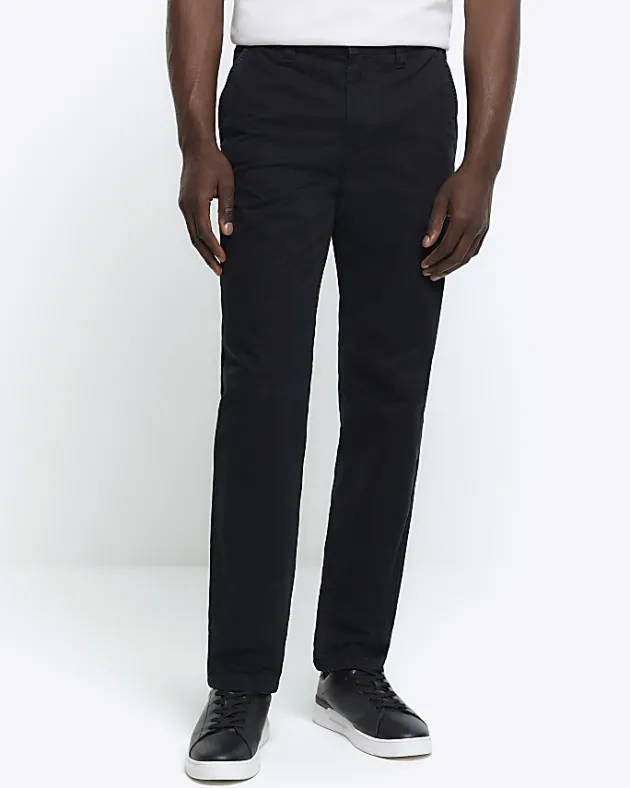 River Island slim fit casual chino trousers< Trousers