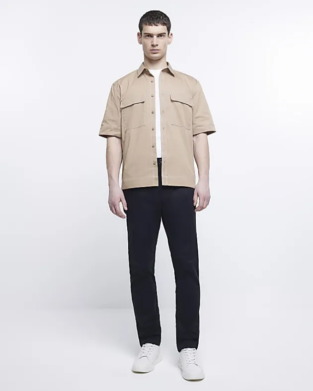 River Island slim fit casual chino trousers< Trousers