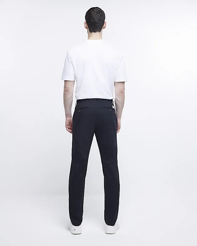 River Island slim fit casual chino trousers< Trousers