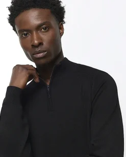 River Island slim fit knitted half zip jumper< Jumpers & Cardigans
