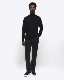 River Island slim fit knitted half zip jumper< Jumpers & Cardigans